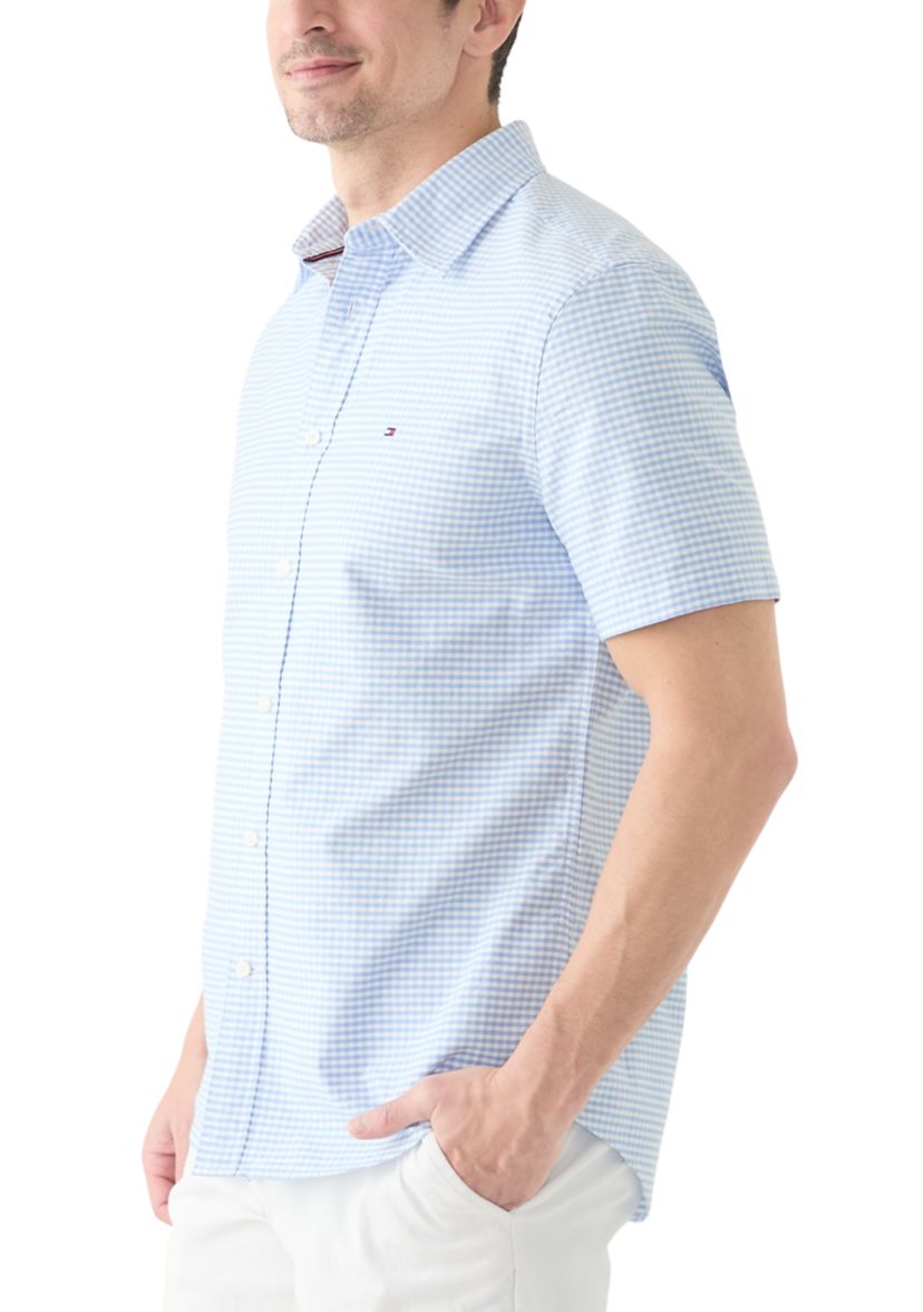 Mens Heritage Oxford Gingham Short Sleeve Shirt