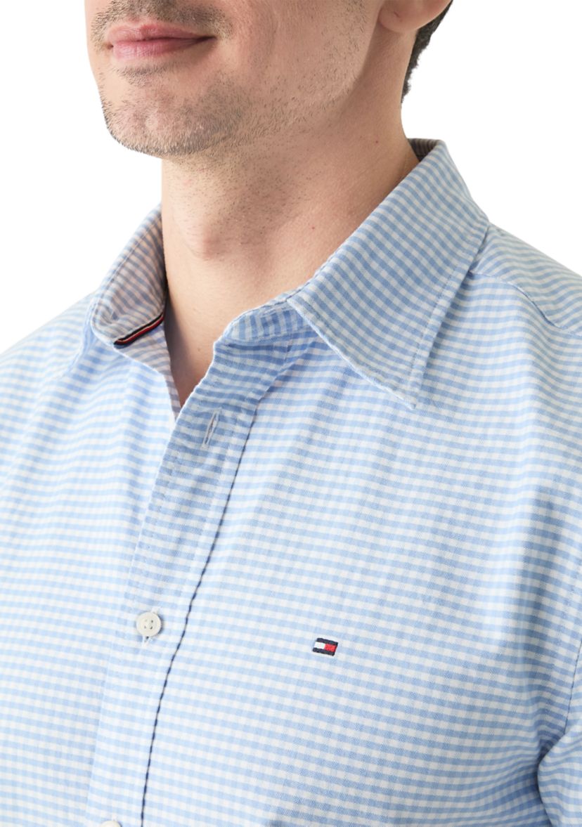 Mens Heritage Oxford Gingham Short Sleeve Shirt