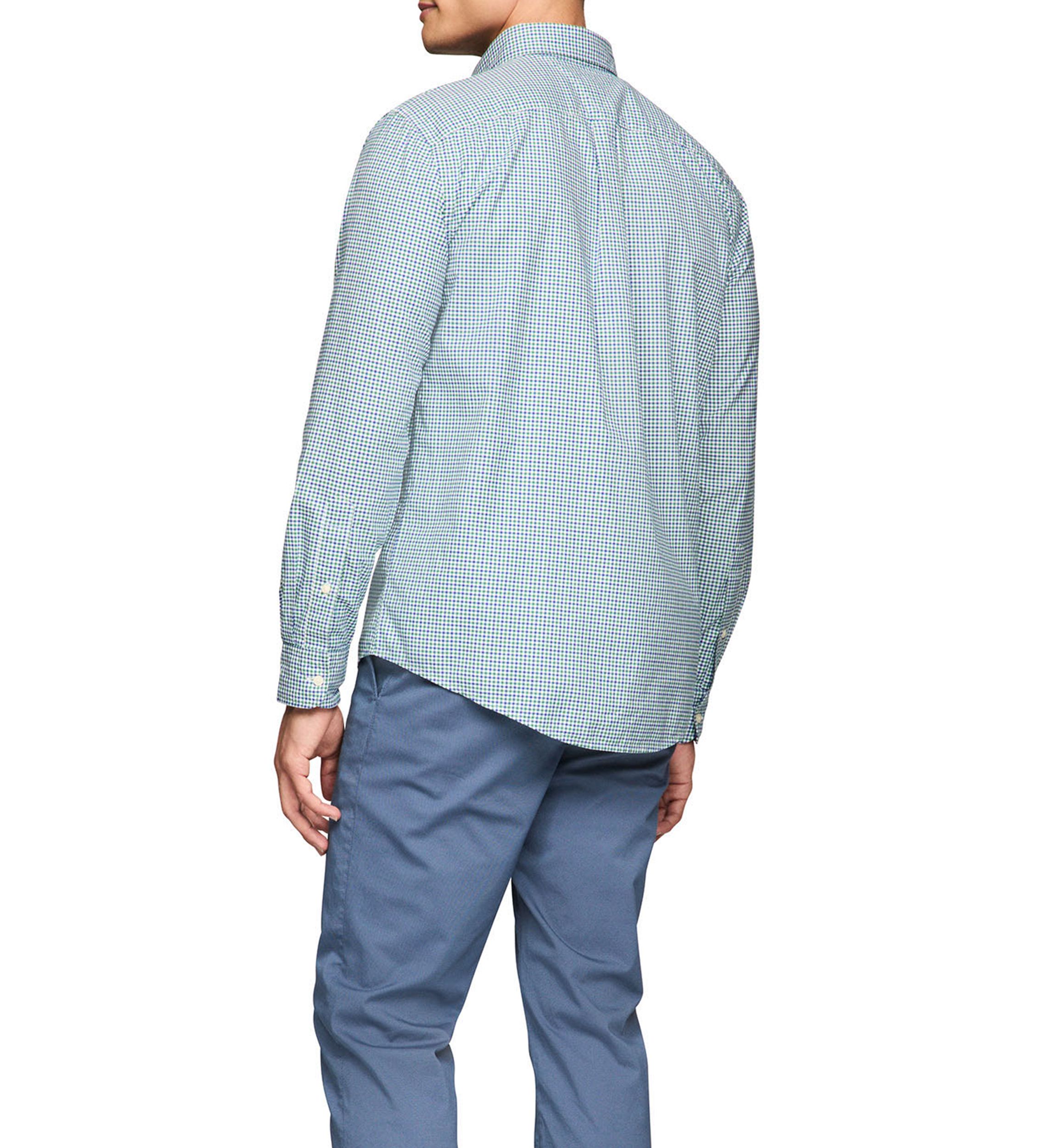 Flex Regular Fit Gingham Poplin Shirt