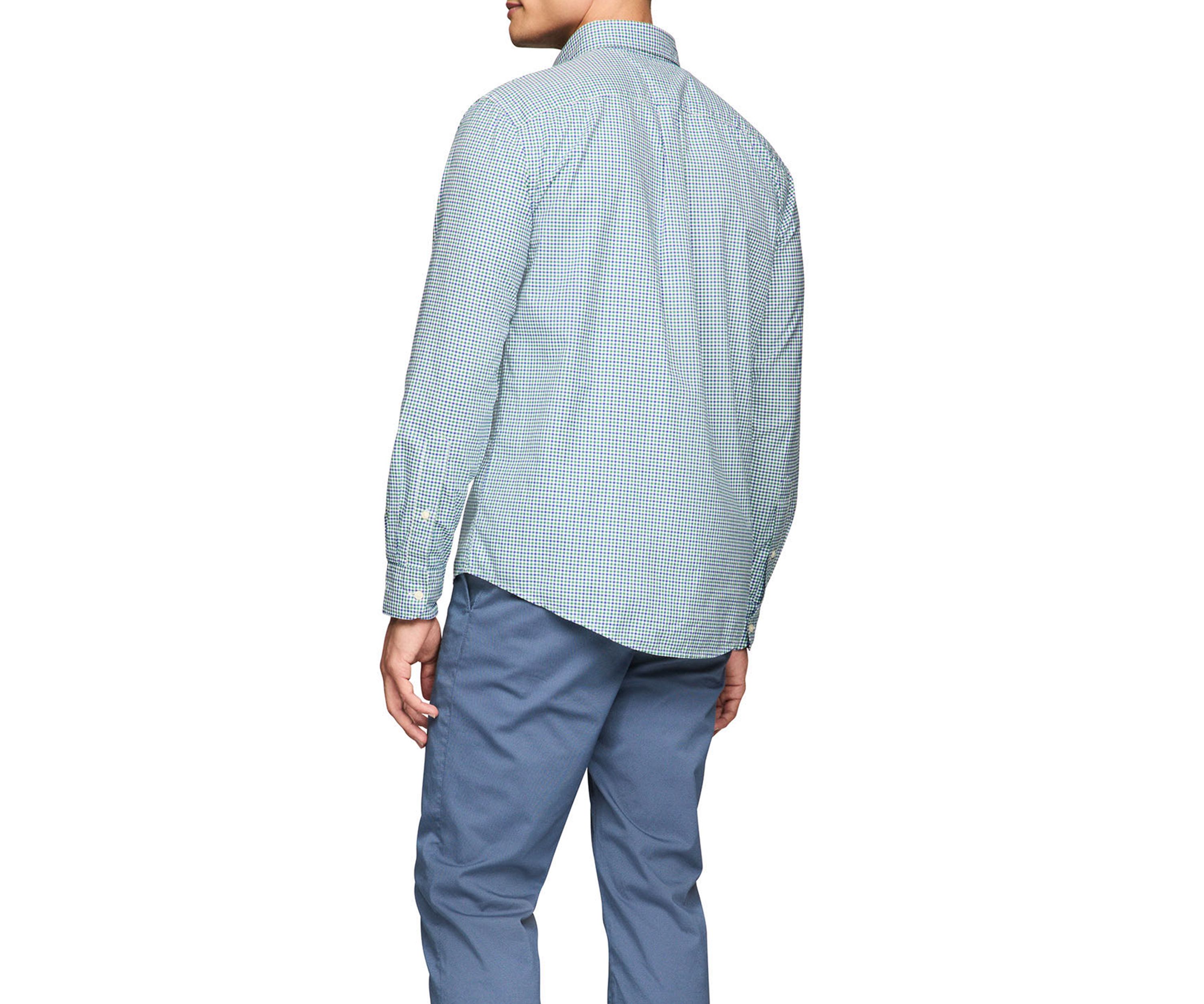 Flex Regular Fit Gingham Poplin Shirt