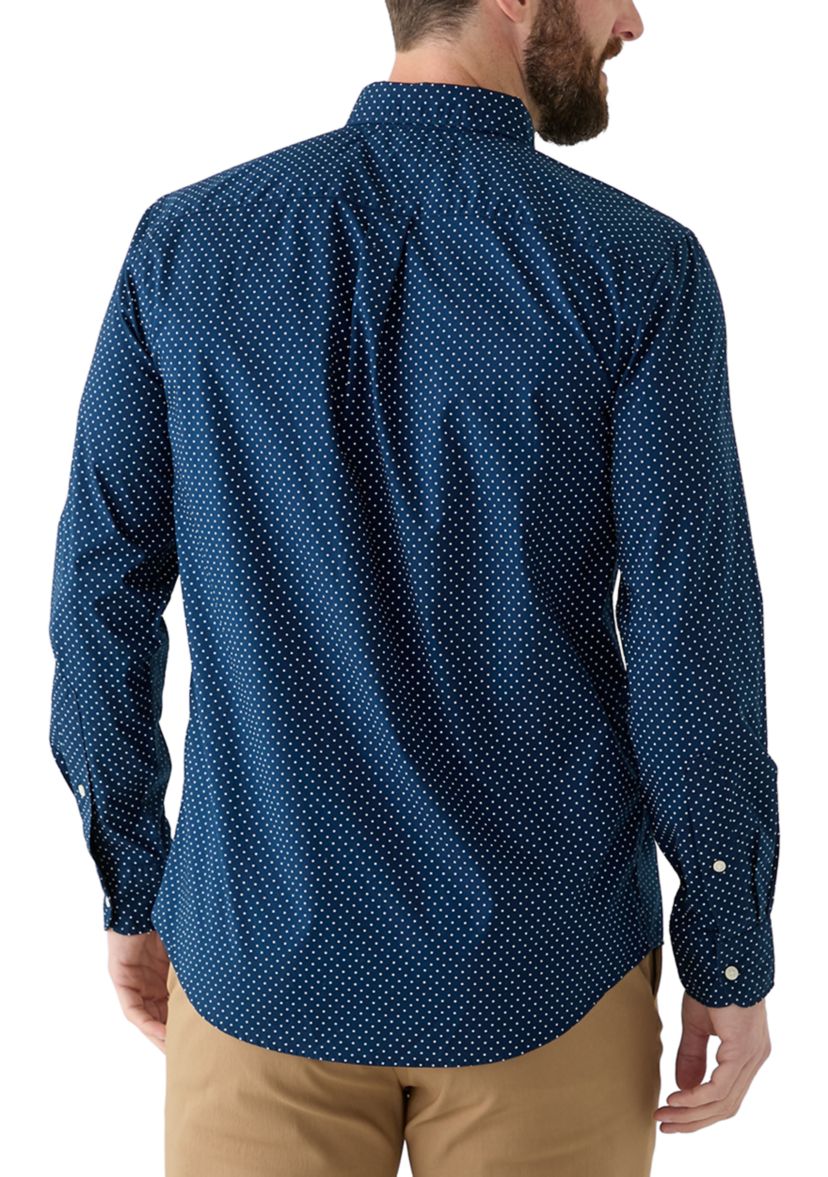 Flex Poplin Polka Dot Button Down Shirt