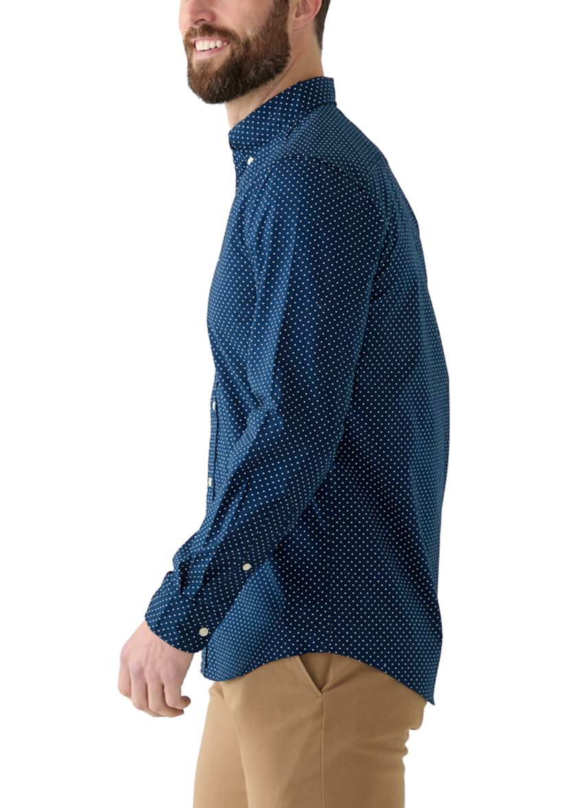Flex Poplin Polka Dot Button Down Shirt