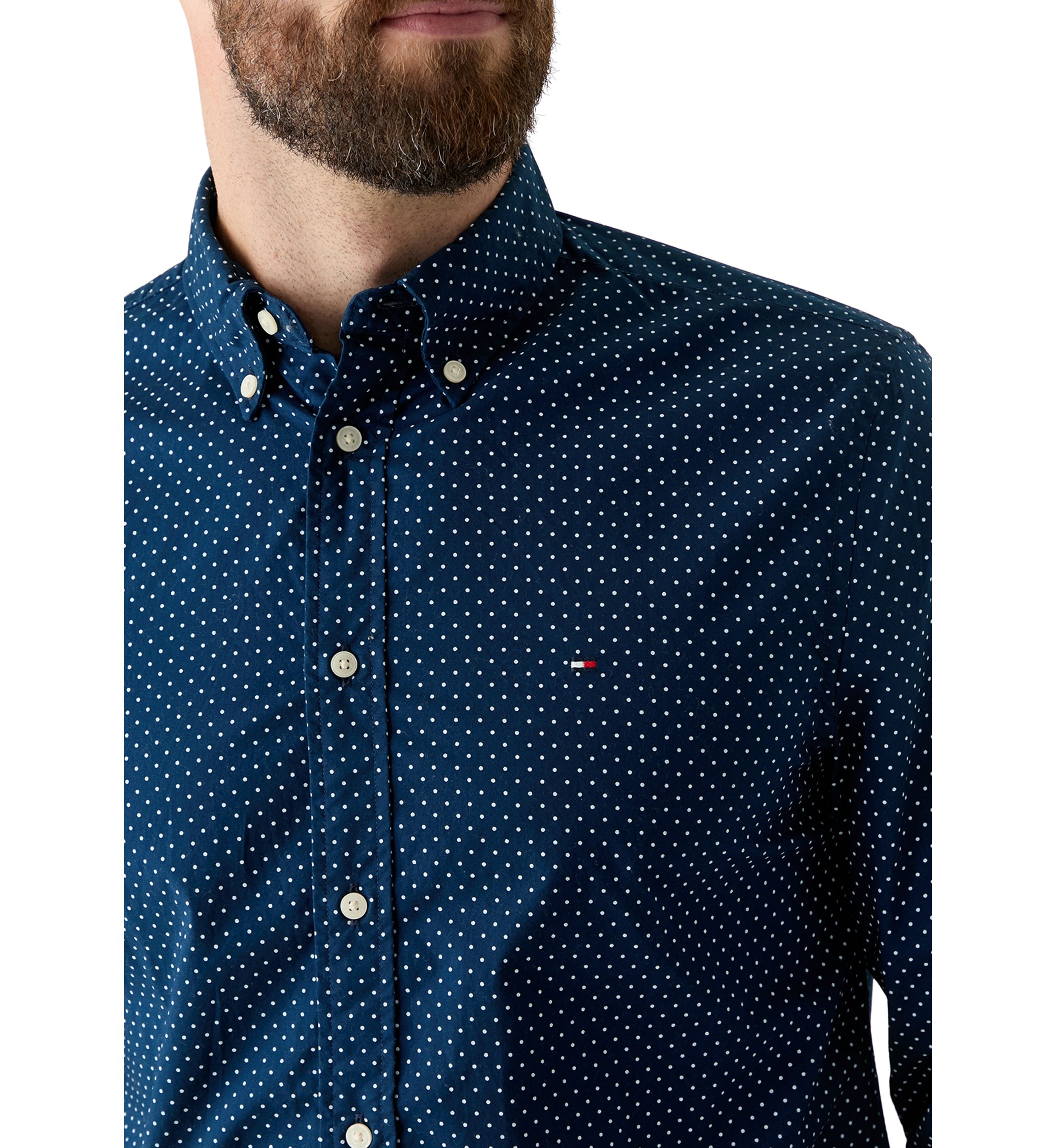 Flex Poplin Polka Dot Button Down Shirt