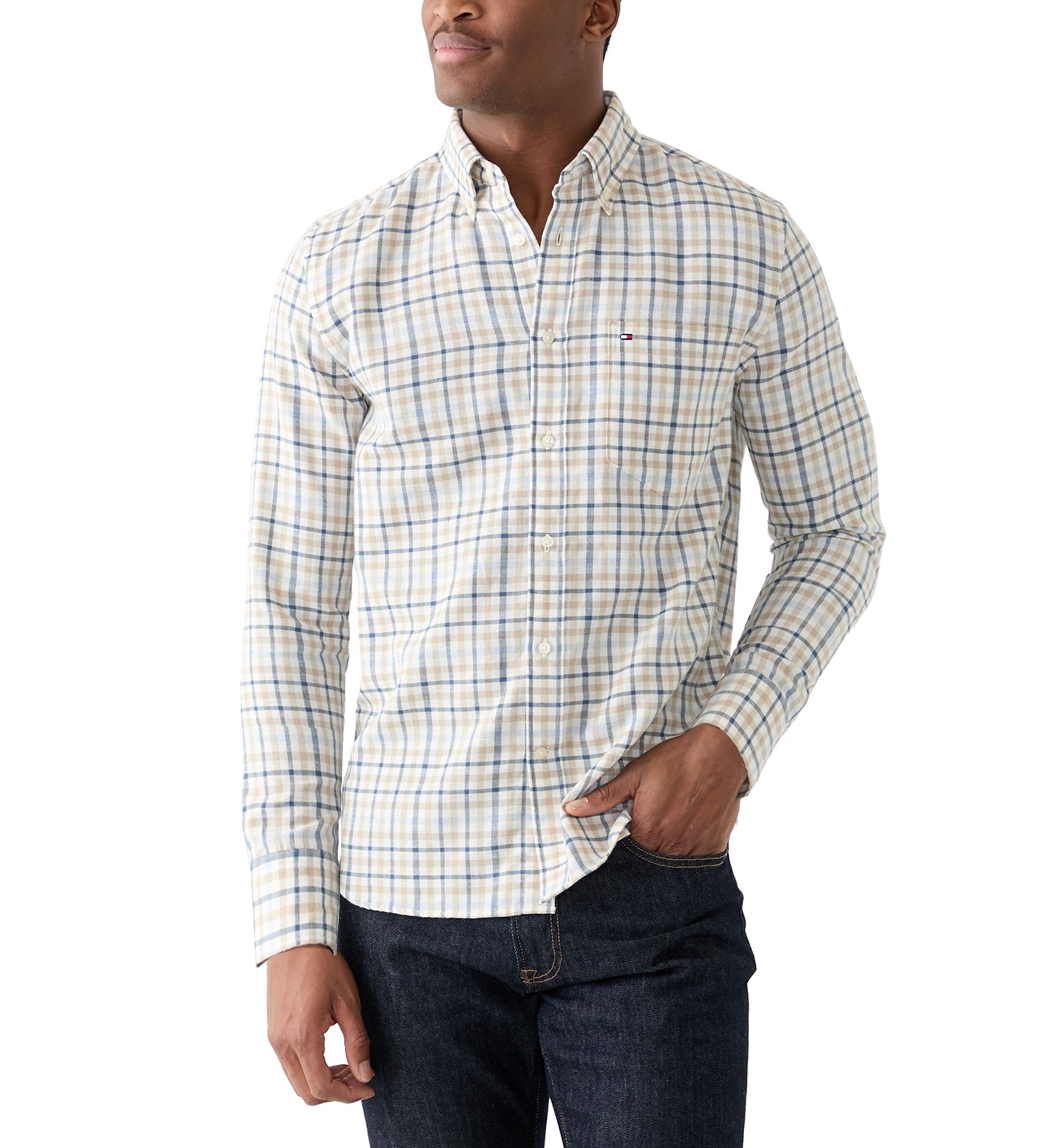 Brushed Linen Gingham Shirt