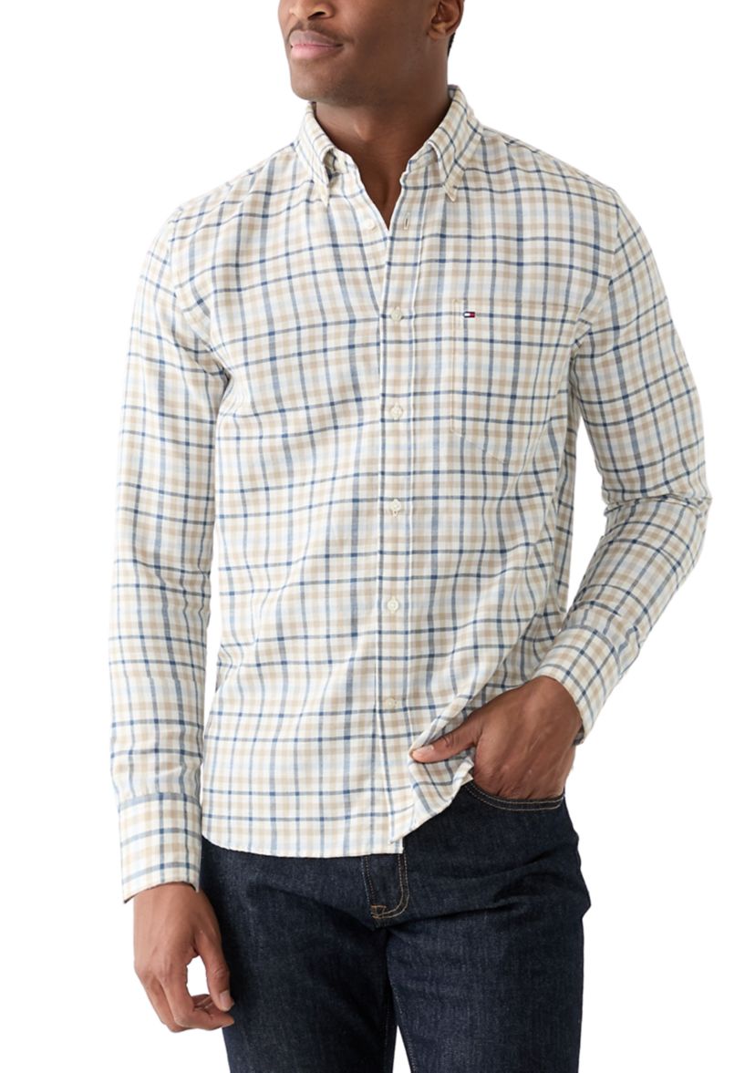 Brushed Linen Gingham Shirt
