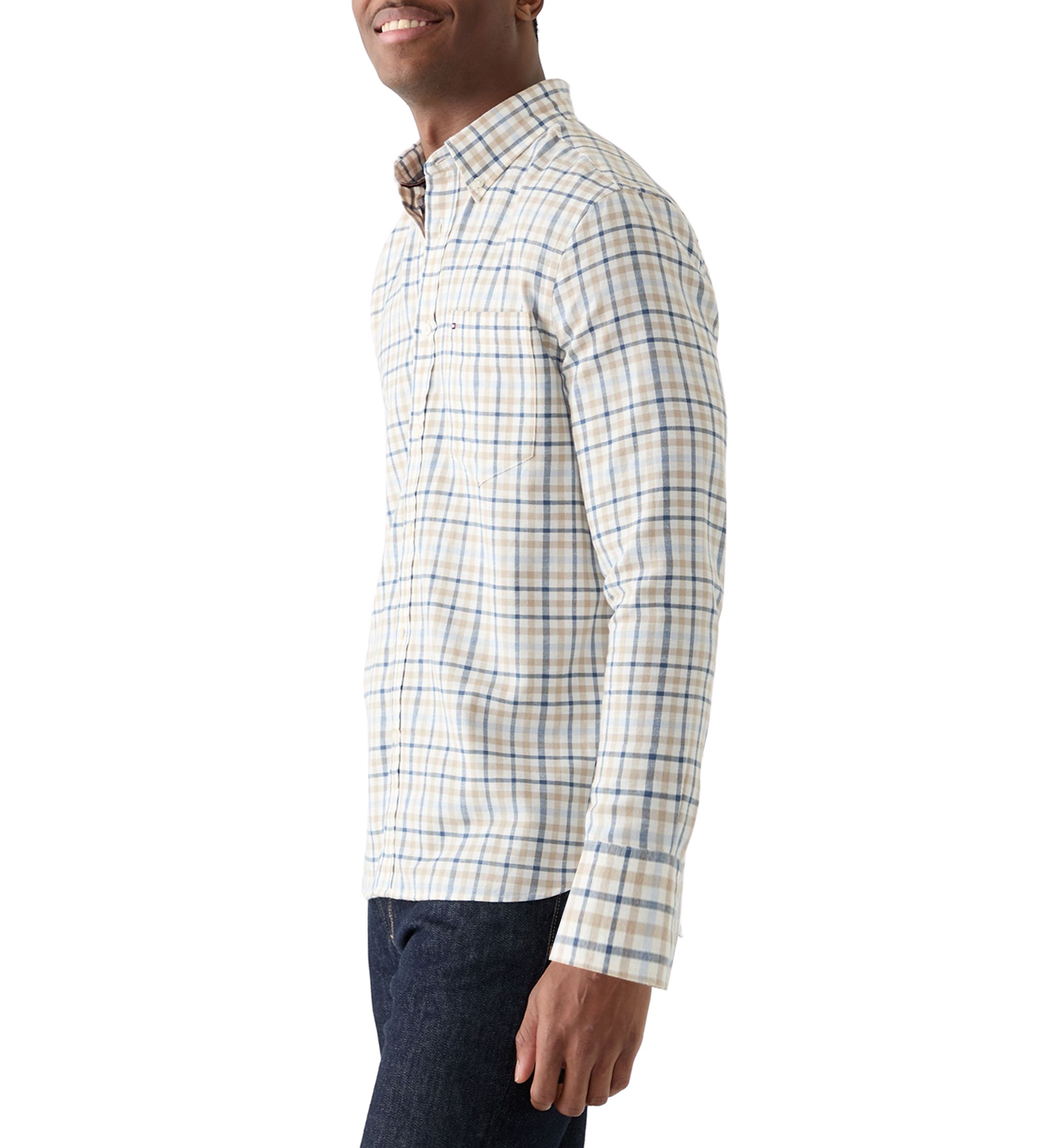 Brushed Linen Gingham Shirt