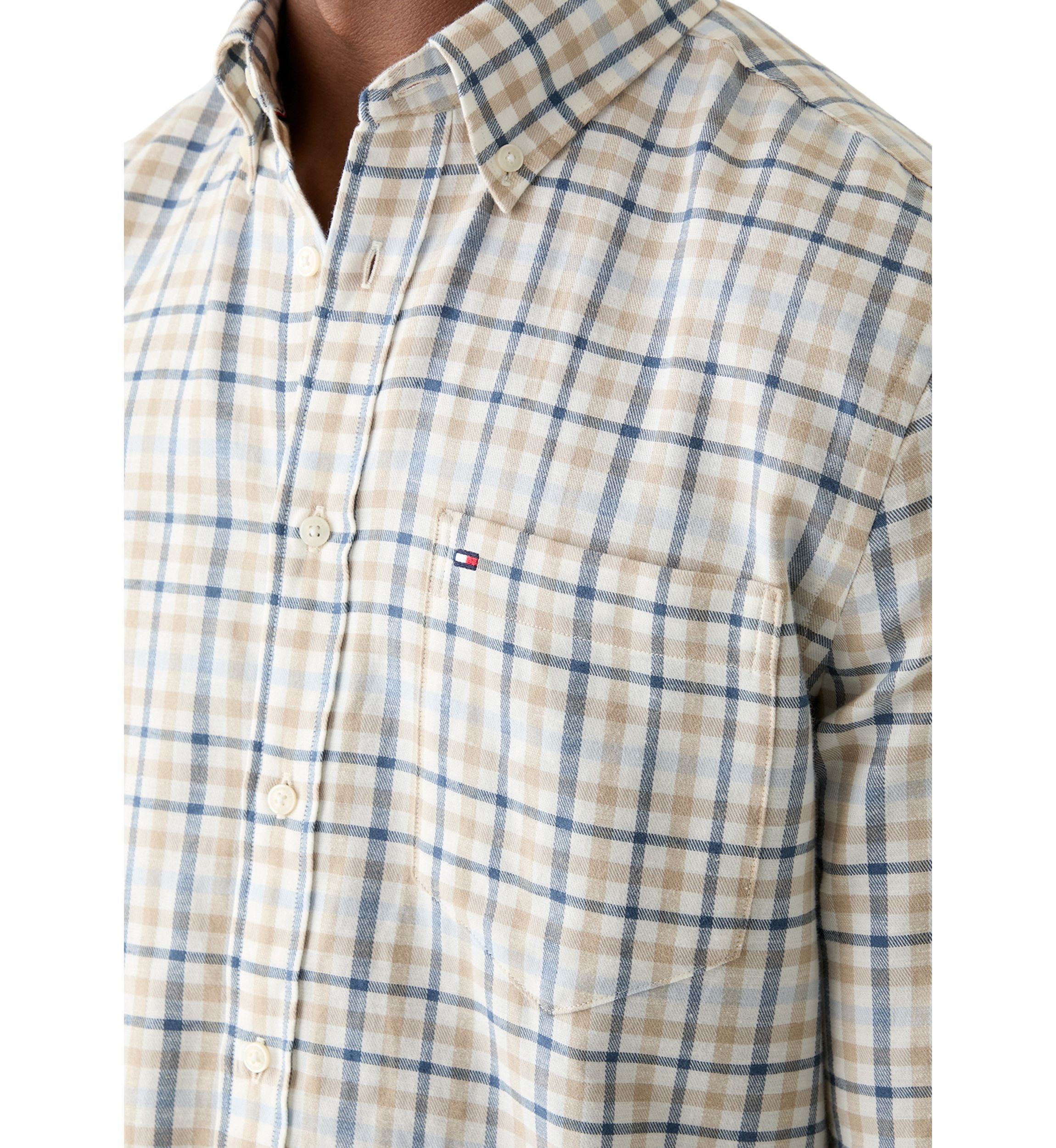 Brushed Linen Gingham Shirt