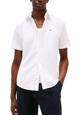 Tommy Hilfiger Men's Short Sleeve Flex Poplin Regular Fit Shirt