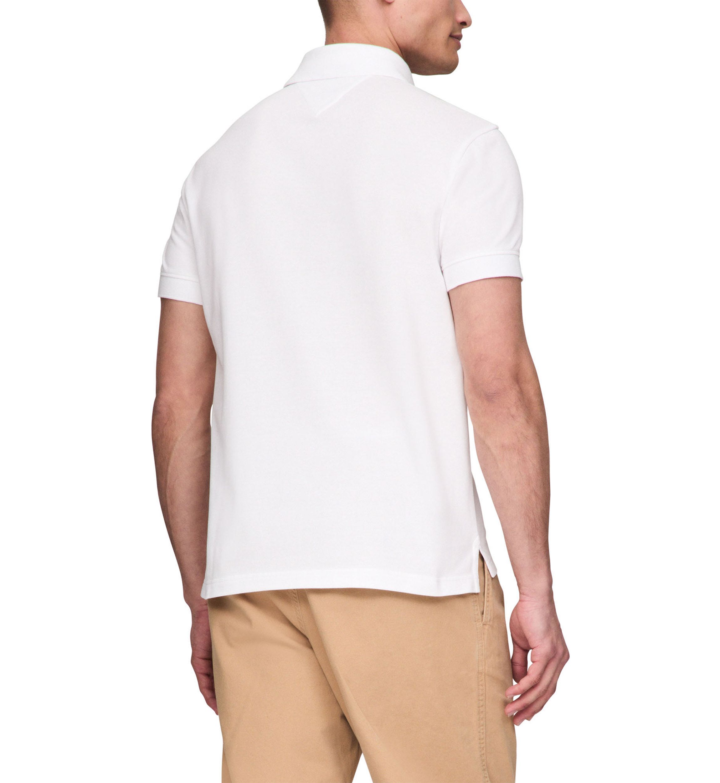 Short Sleeve Chest Insert Flag Polo Shirt 