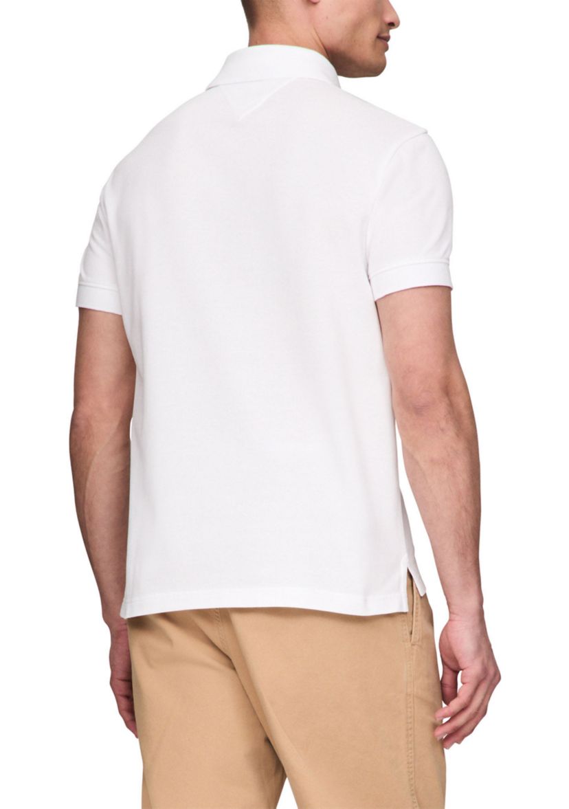 Short Sleeve Chest Insert Flag Polo Shirt 