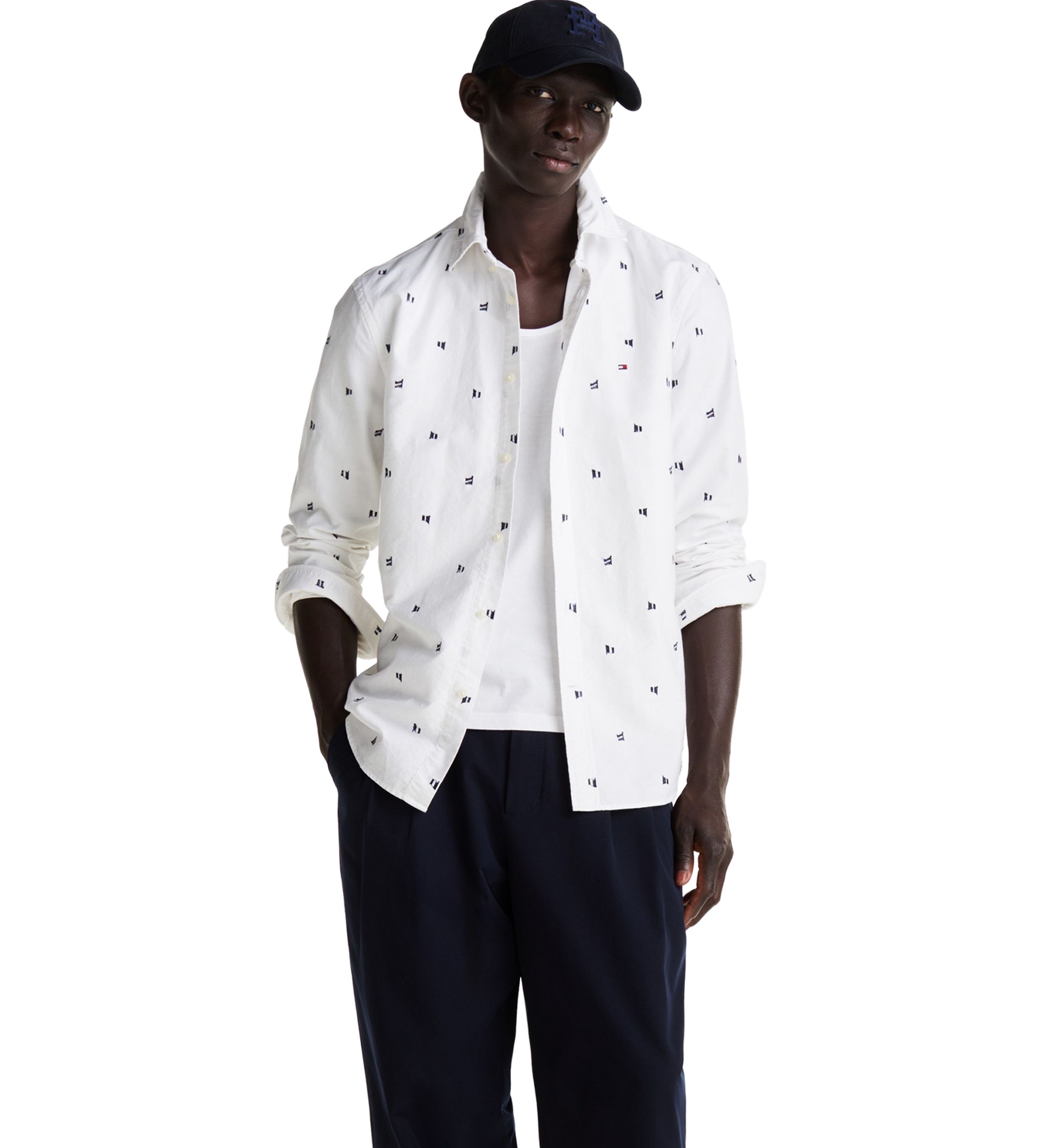 Oxford Embroidered Printed Shirt