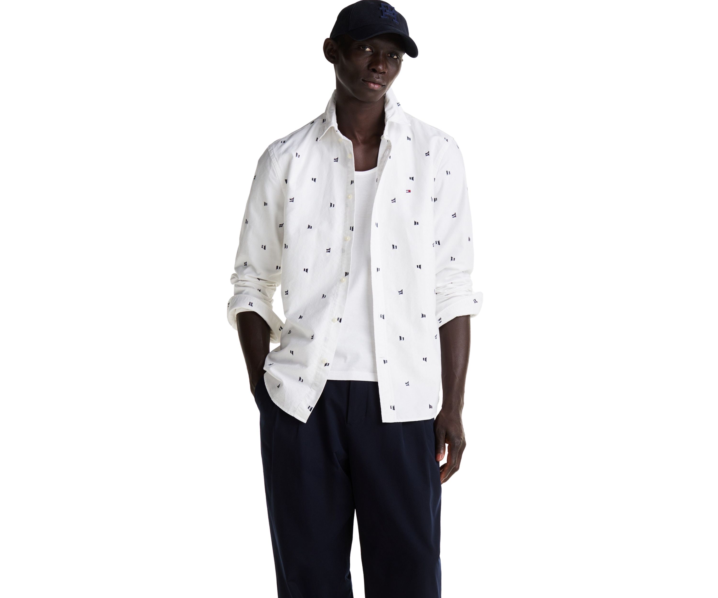 Oxford Embroidered Printed Shirt