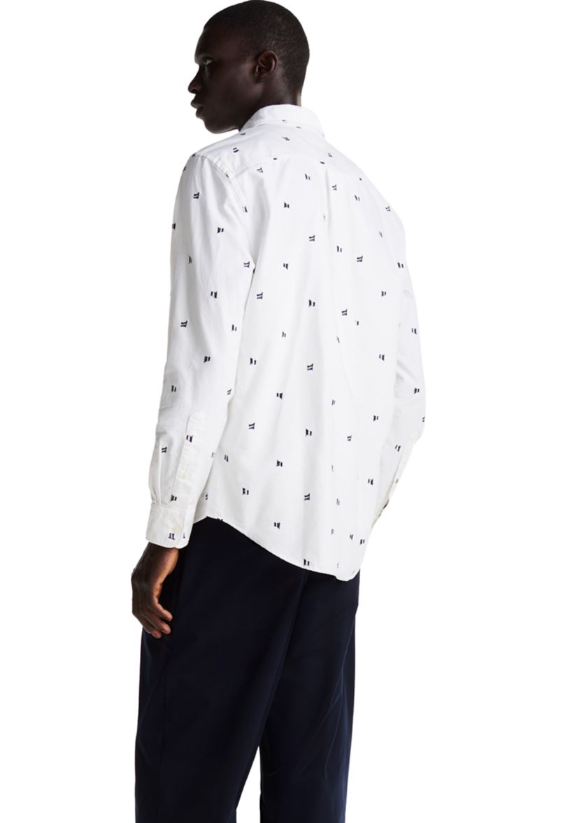 Oxford Embroidered Printed Shirt
