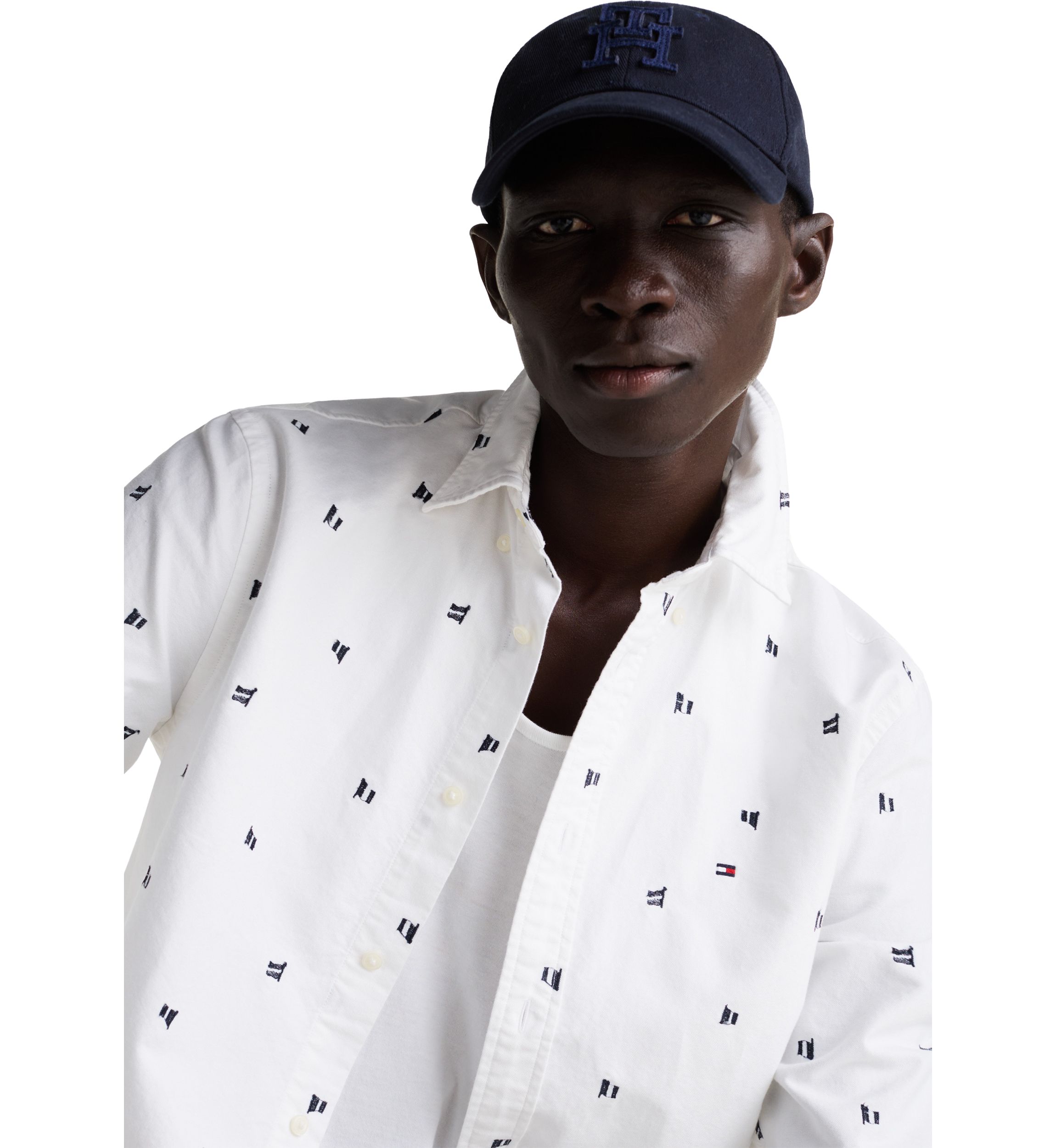 Oxford Embroidered Printed Shirt