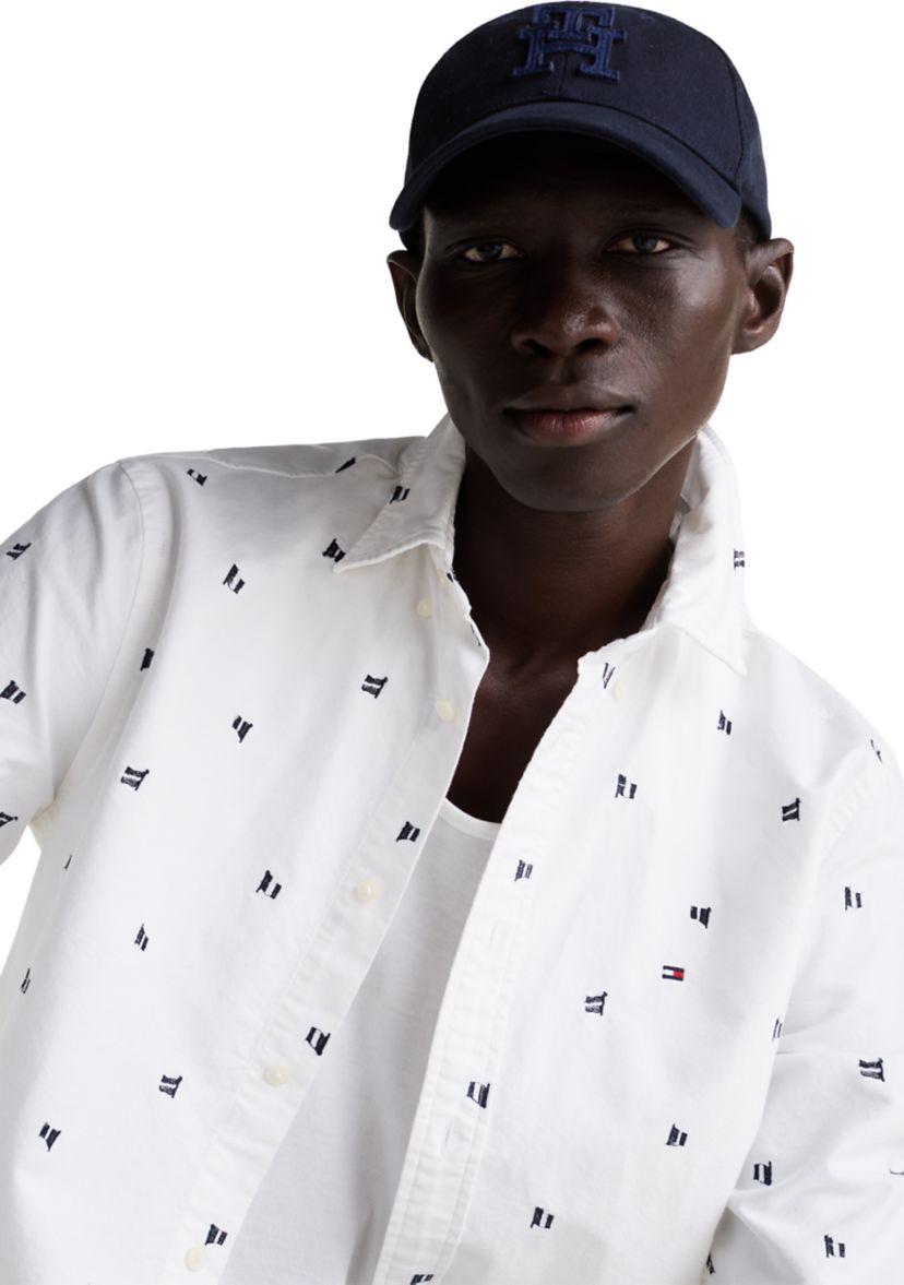 Oxford Embroidered Printed Shirt