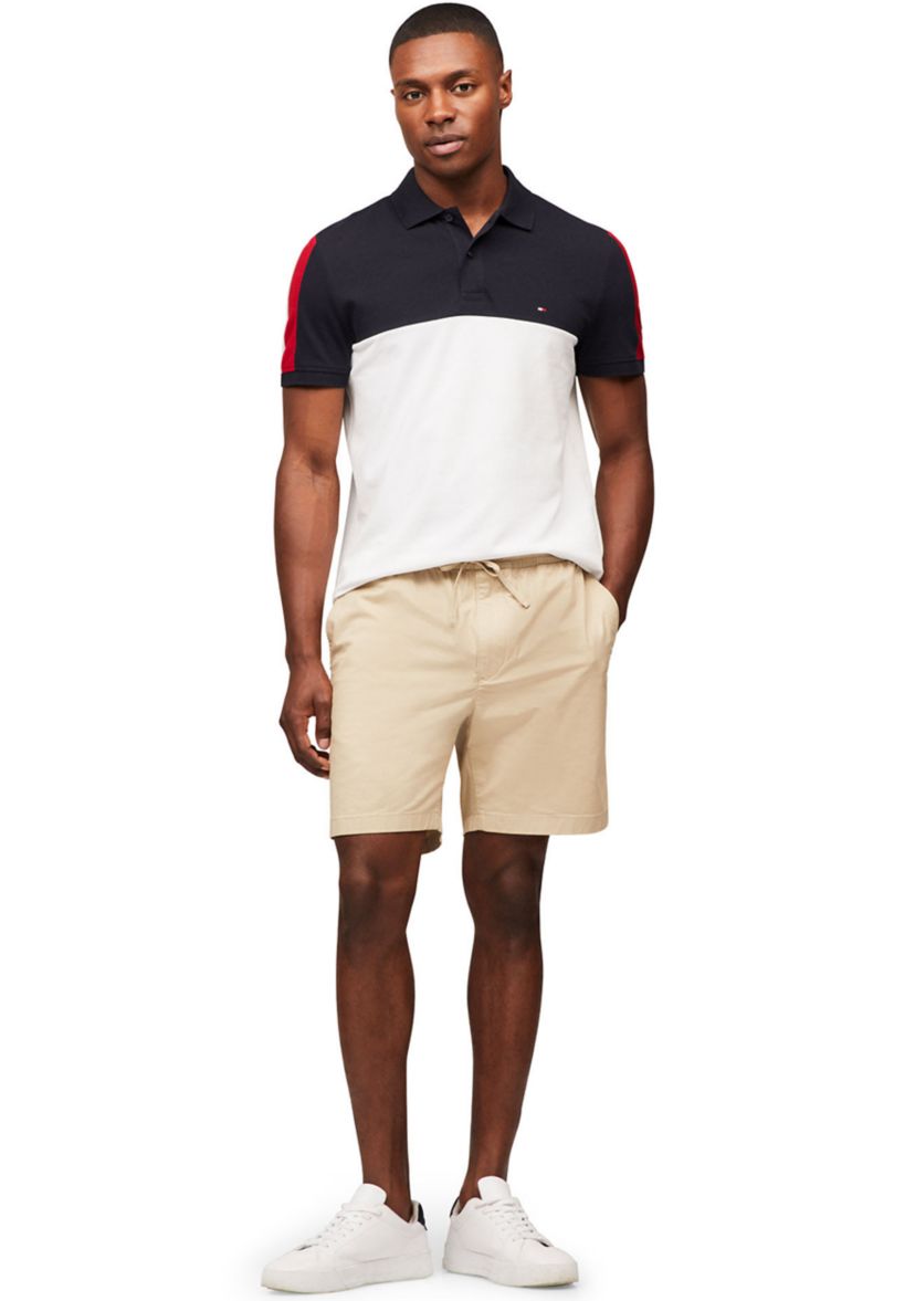 Mens Regular Fit Color Blocked Polo Shirt