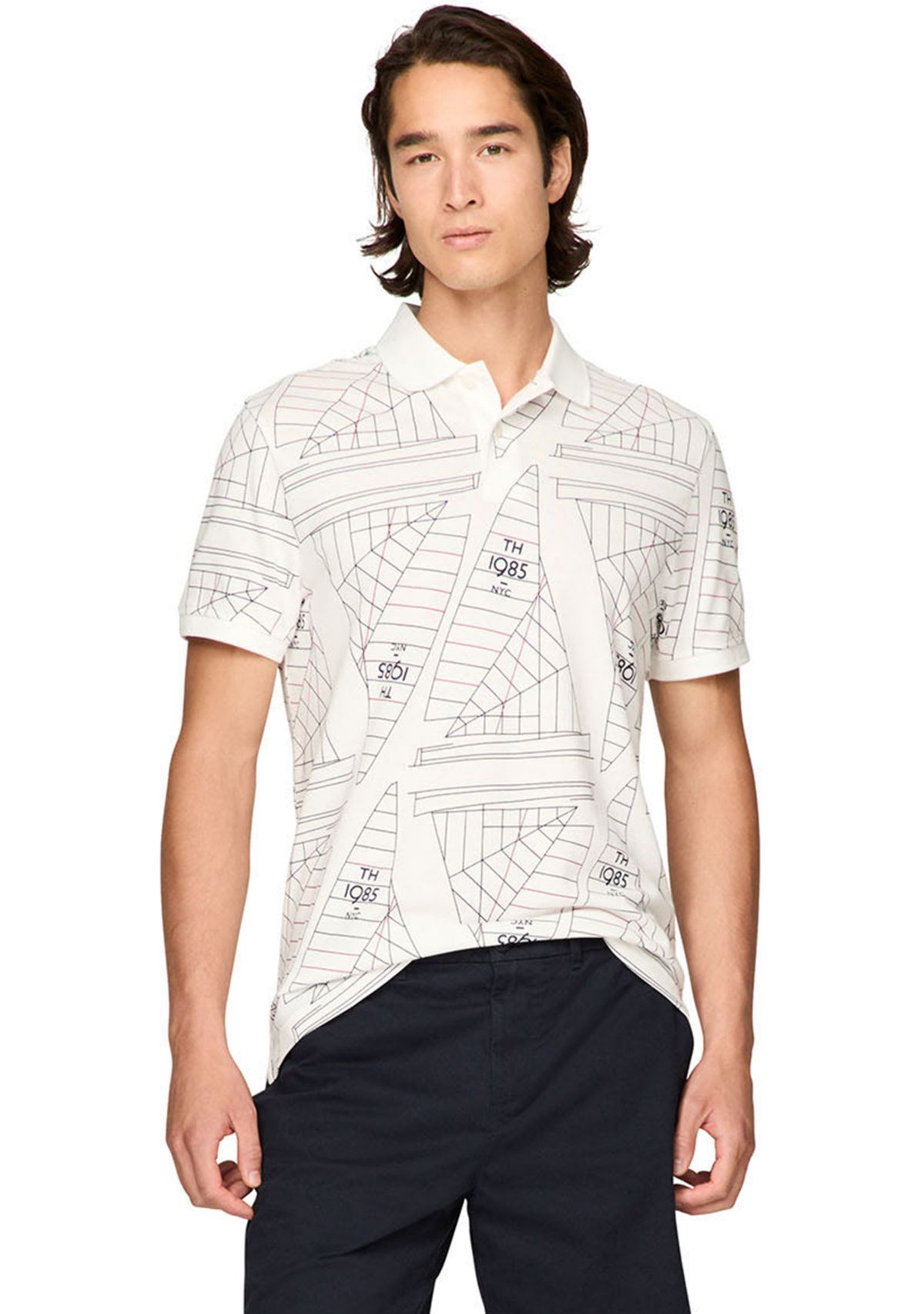 Sailing Printed Polo Shirt