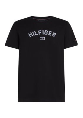 Tommy Hilfiger Men's Flock Logo Graphic T-Shirt, Black, XL