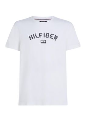 Tommy Hilfiger Men's Flock Logo Graphic T-Shirt, White, XL