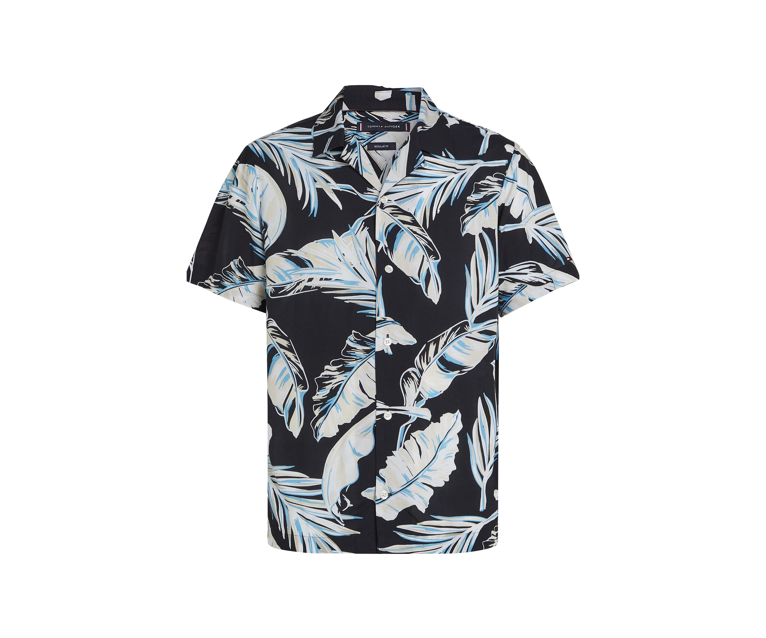 Mens Regular Fit Floral Camp Shirt