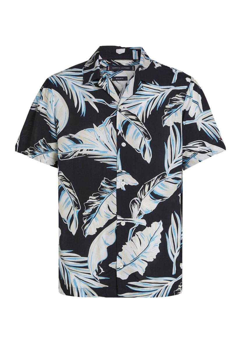 Mens Regular Fit Floral Camp Shirt