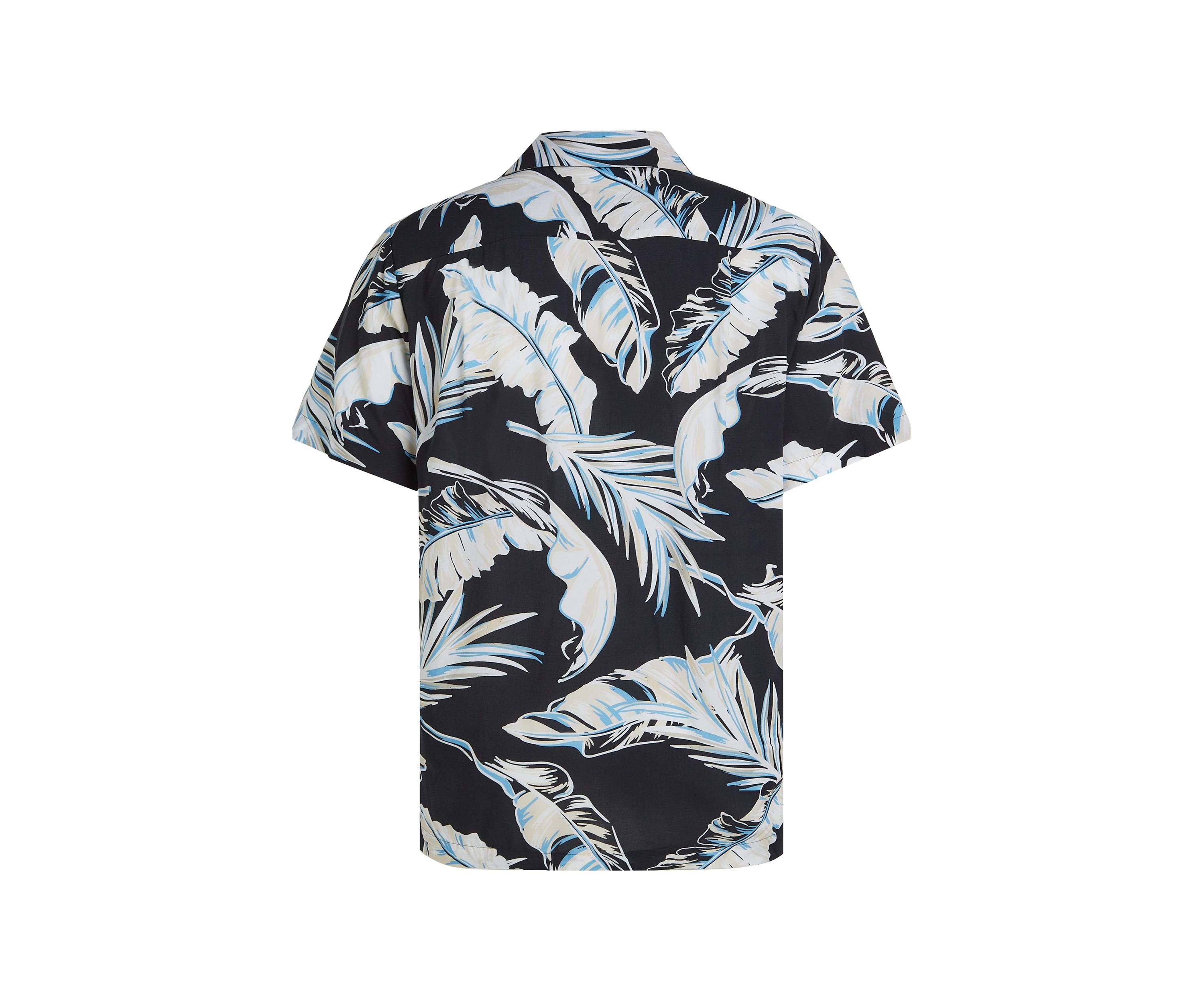 Mens Regular Fit Floral Camp Shirt
