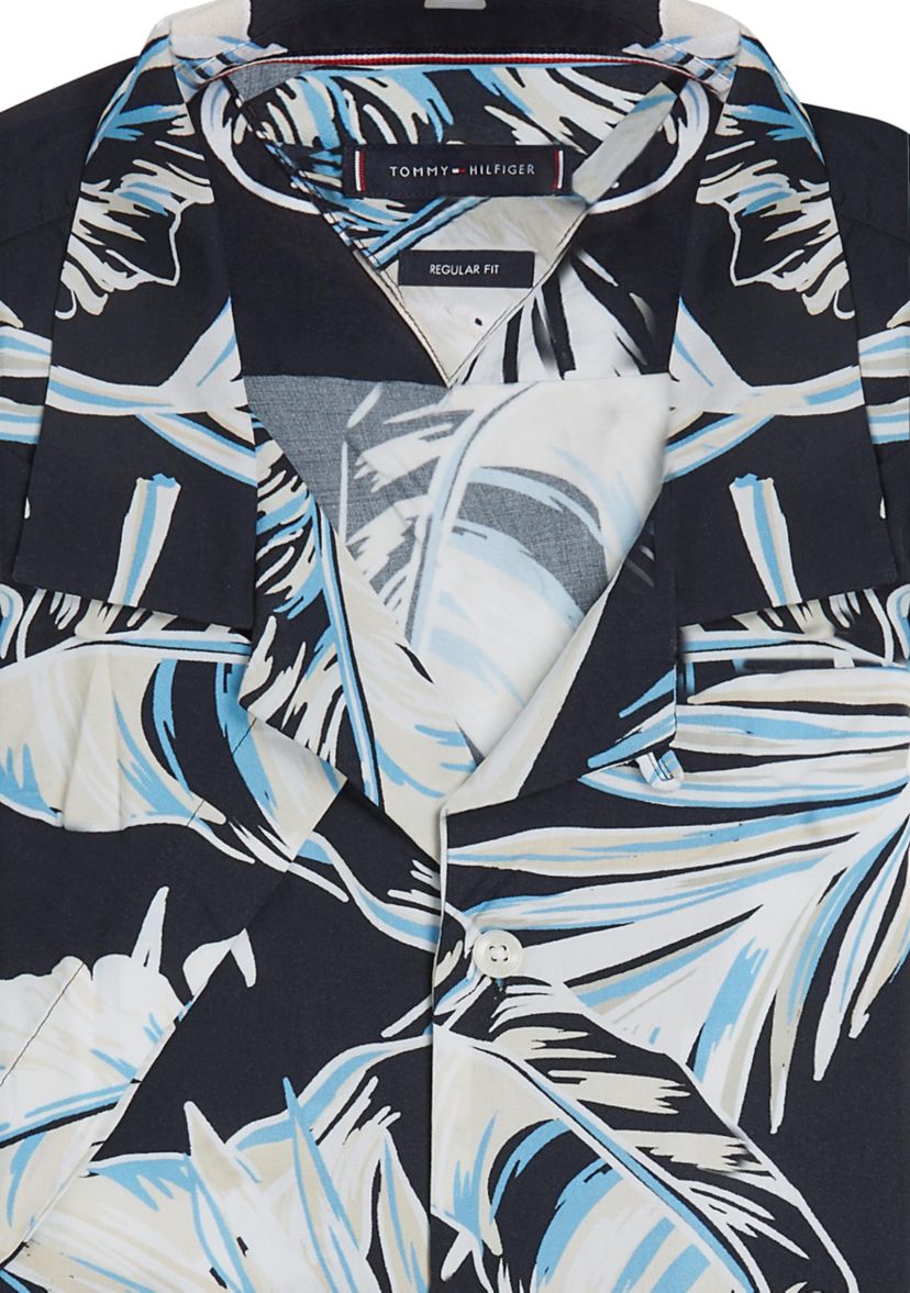 Mens Regular Fit Floral Camp Shirt