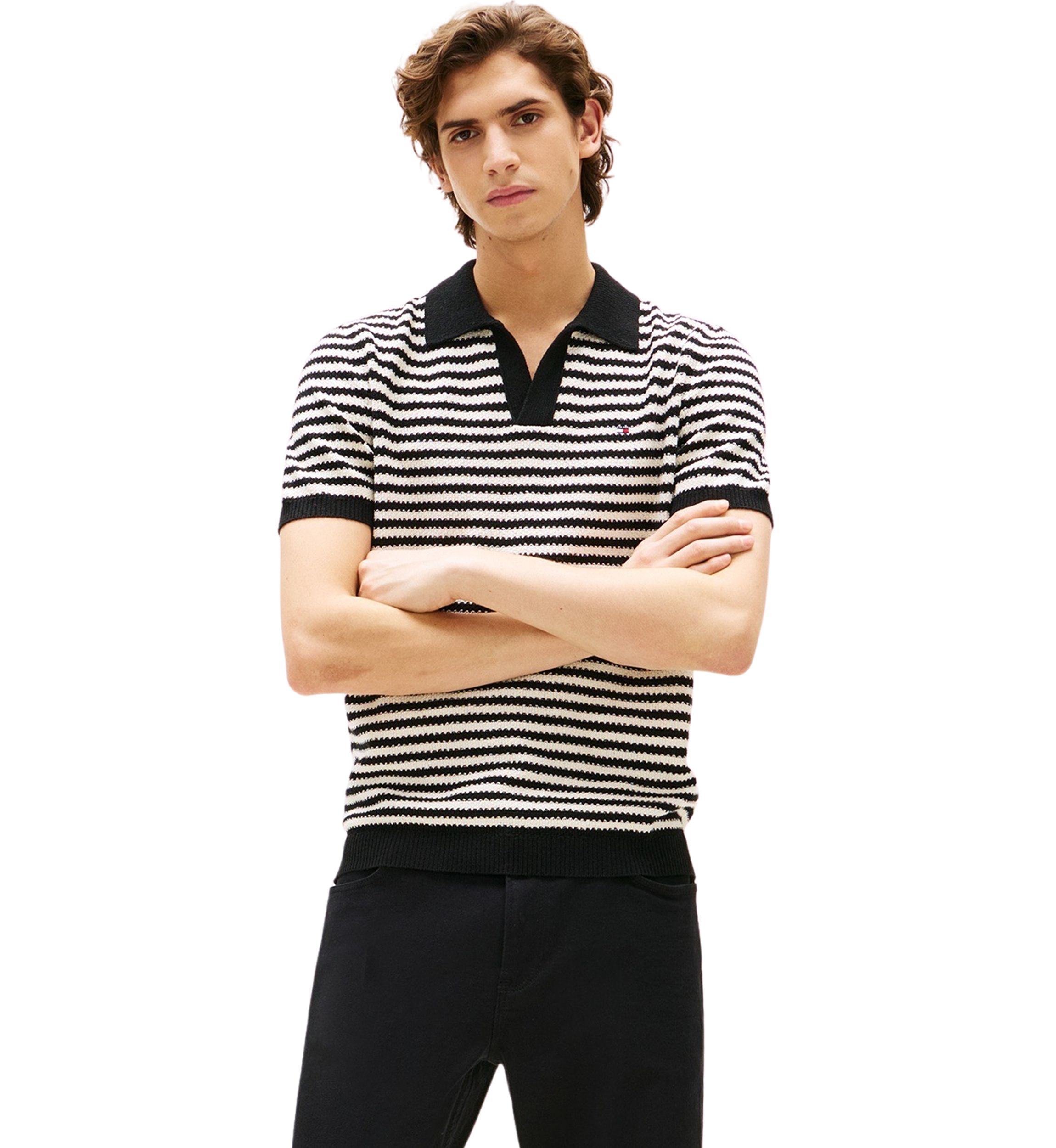Men’s Knitted Sweater Polo Shirt