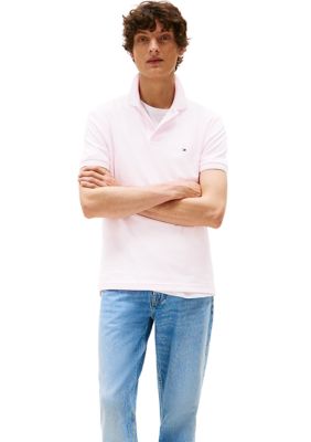 Tommy Hilfiger Men's Regular Fit Cotton Polo Shirt, Pink, 2XL