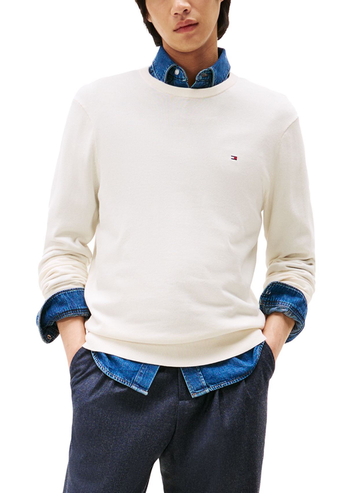 Essential Cotton Crew Sweater 