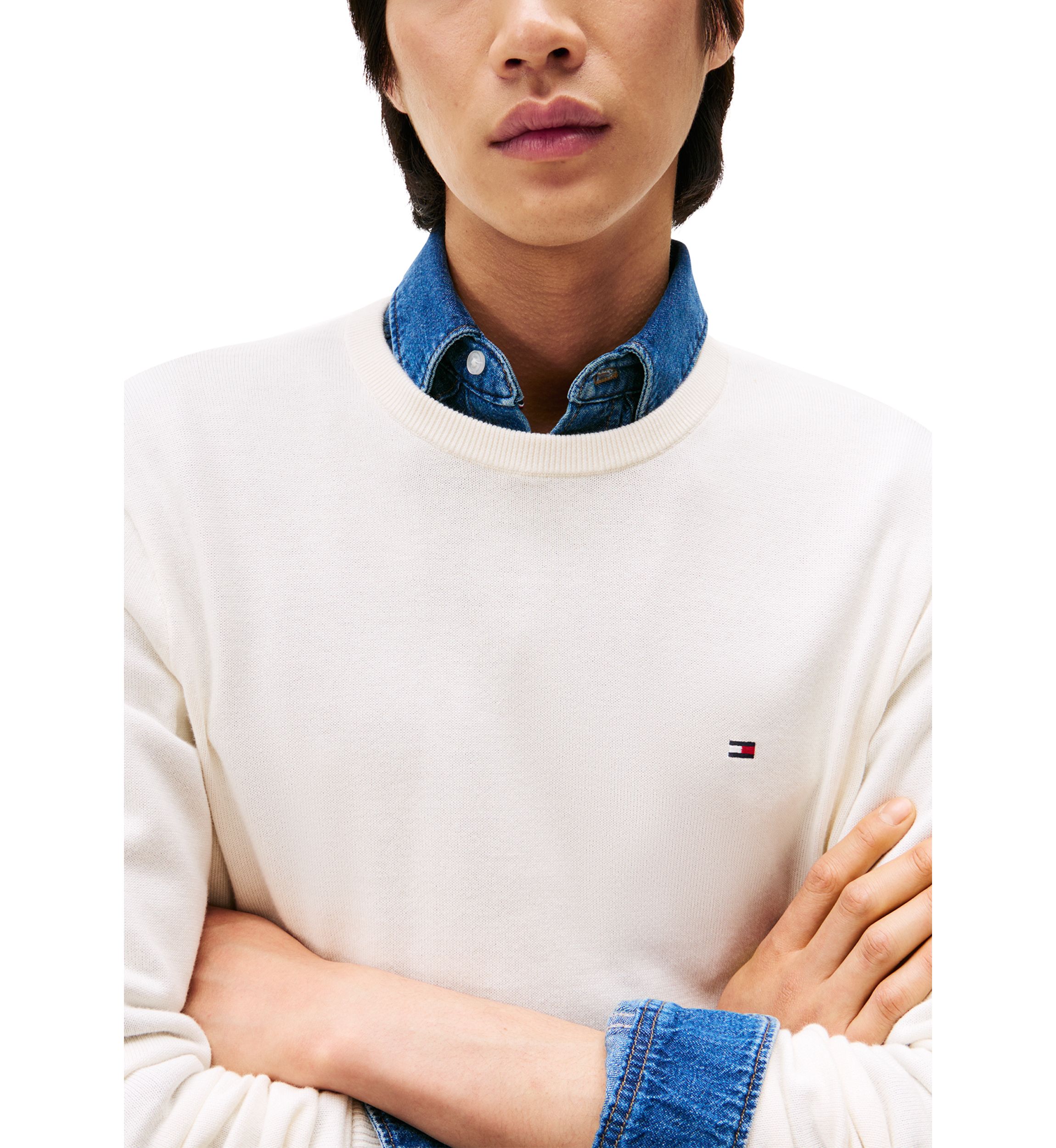 Essential Cotton Crew Sweater 