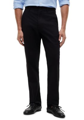 Tommy Hilfiger Men's Dover Essential Twill Pants, Black, 40 x 32