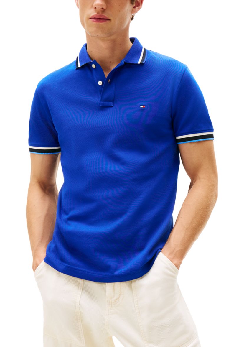 Slim Fit Flag Cuff Polo Shirt 