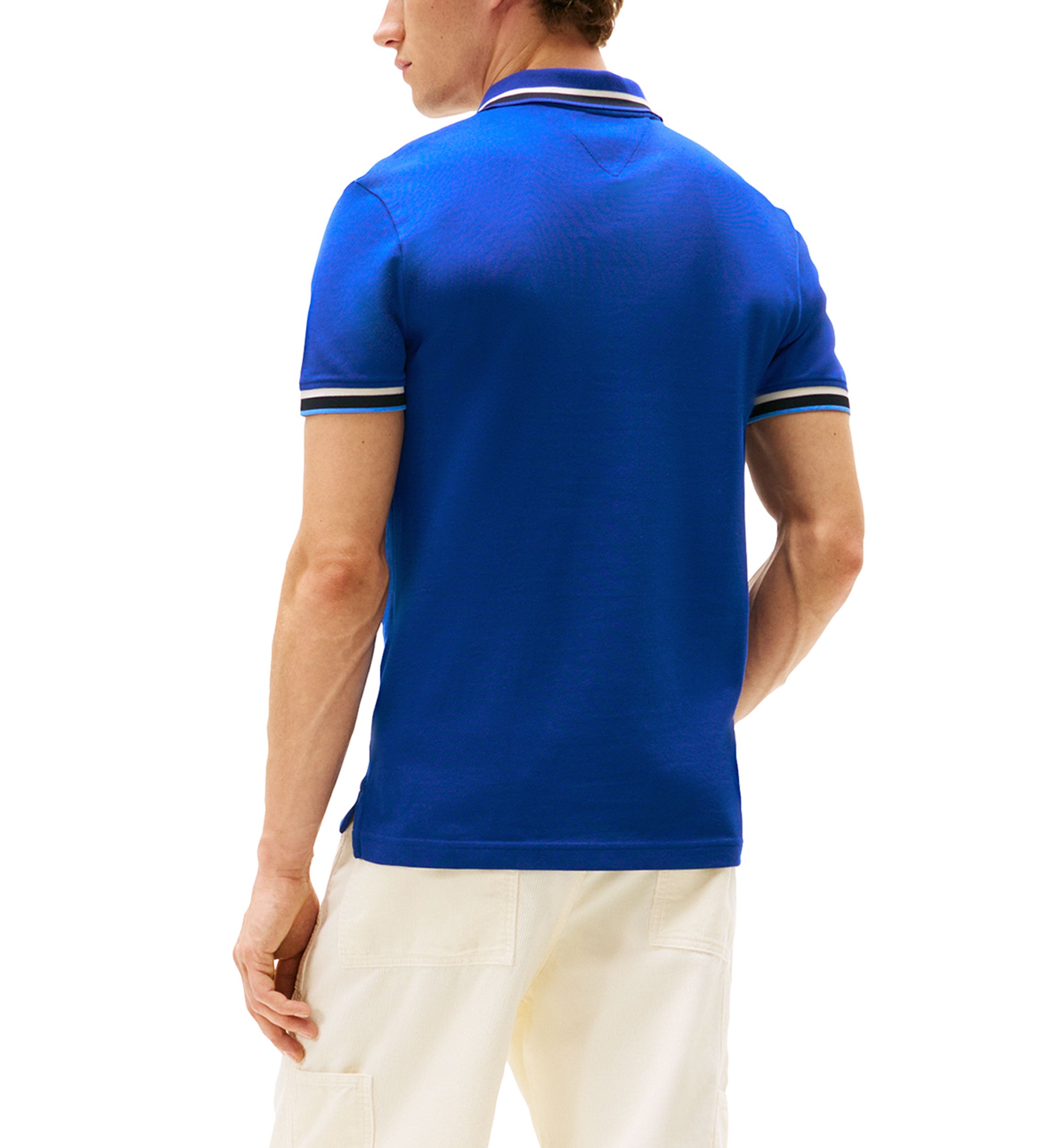 Slim Fit Flag Cuff Polo Shirt 
