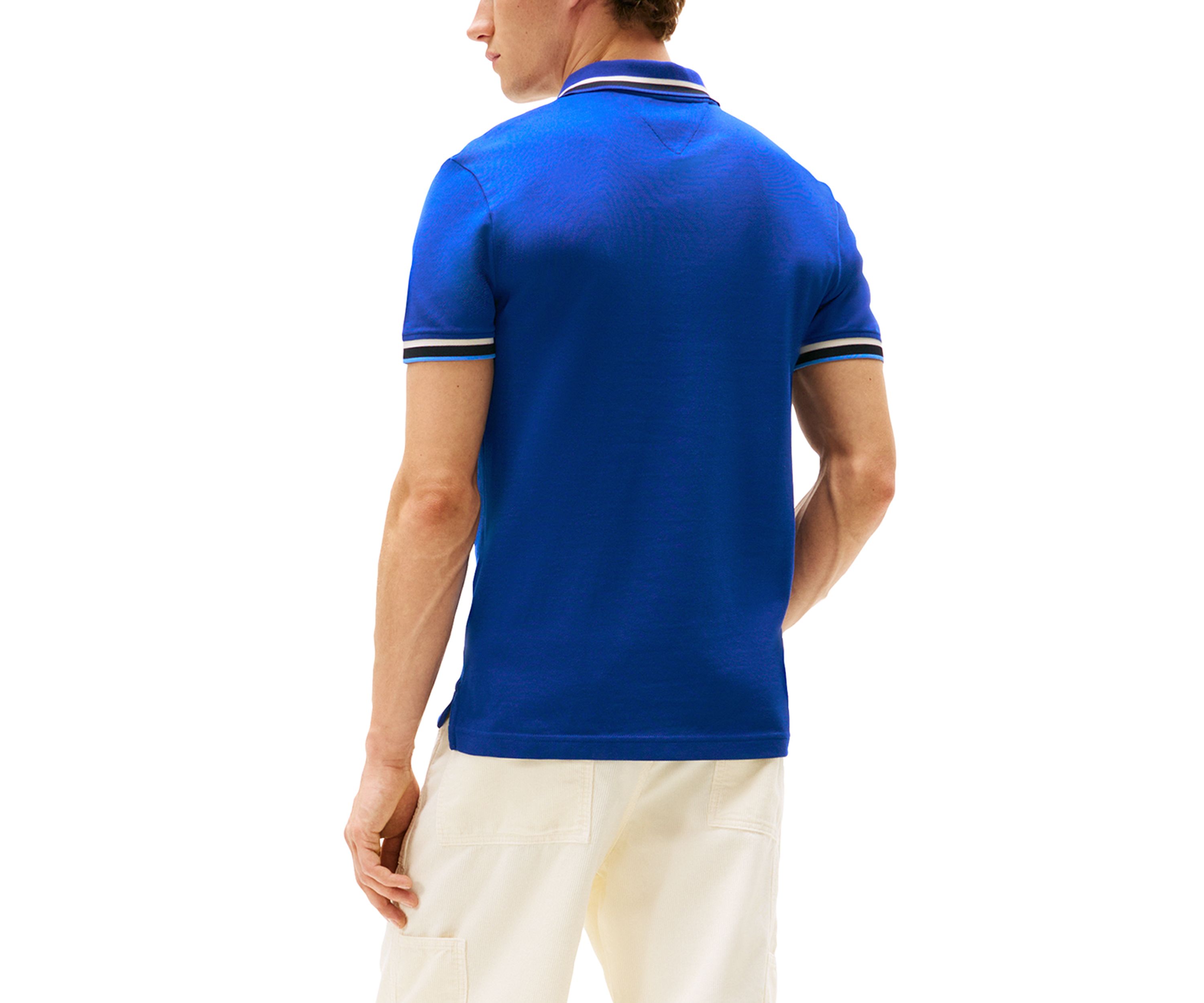 Slim Fit Flag Cuff Polo Shirt 