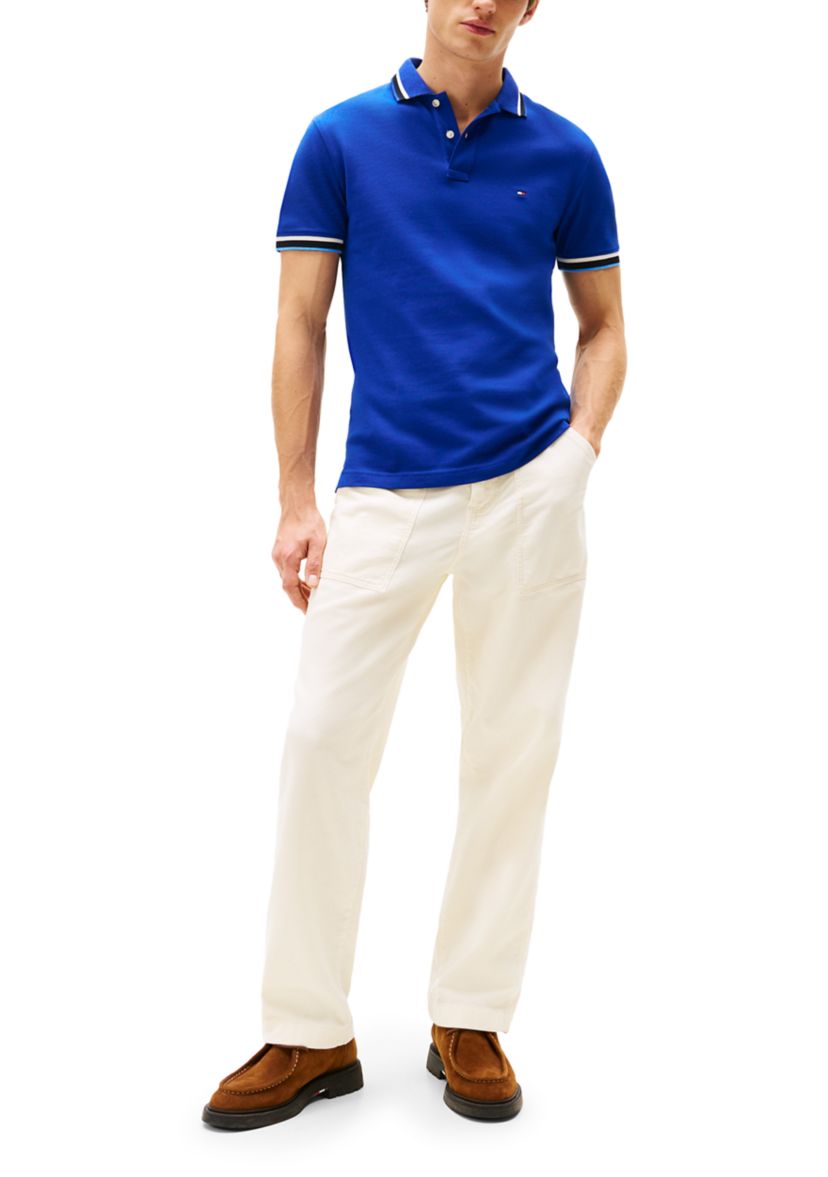 Slim Fit Flag Cuff Polo Shirt 