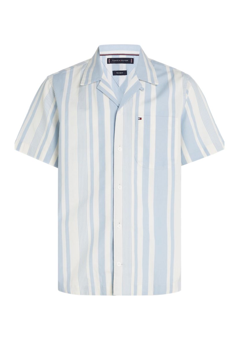 Relaxed Fit Stripe Camp Shirt