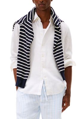Tommy Hilfiger Men's Long Sleeve Linen Shirt