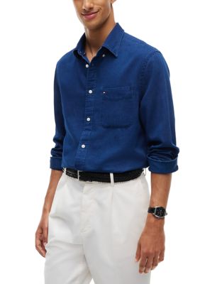 Tommy Hilfiger Men's Chambray Shirt, Small