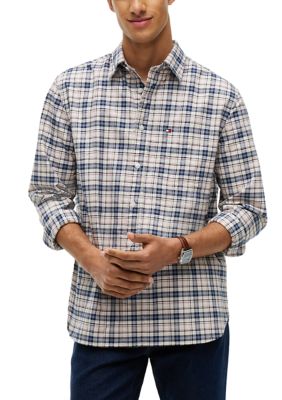Tommy Hilfiger Men's Oxford Tartan Check Shirt, 2XL