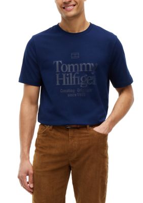 Tommy Hilfiger Men's Front Text Seasonal Graphic T-Shirt