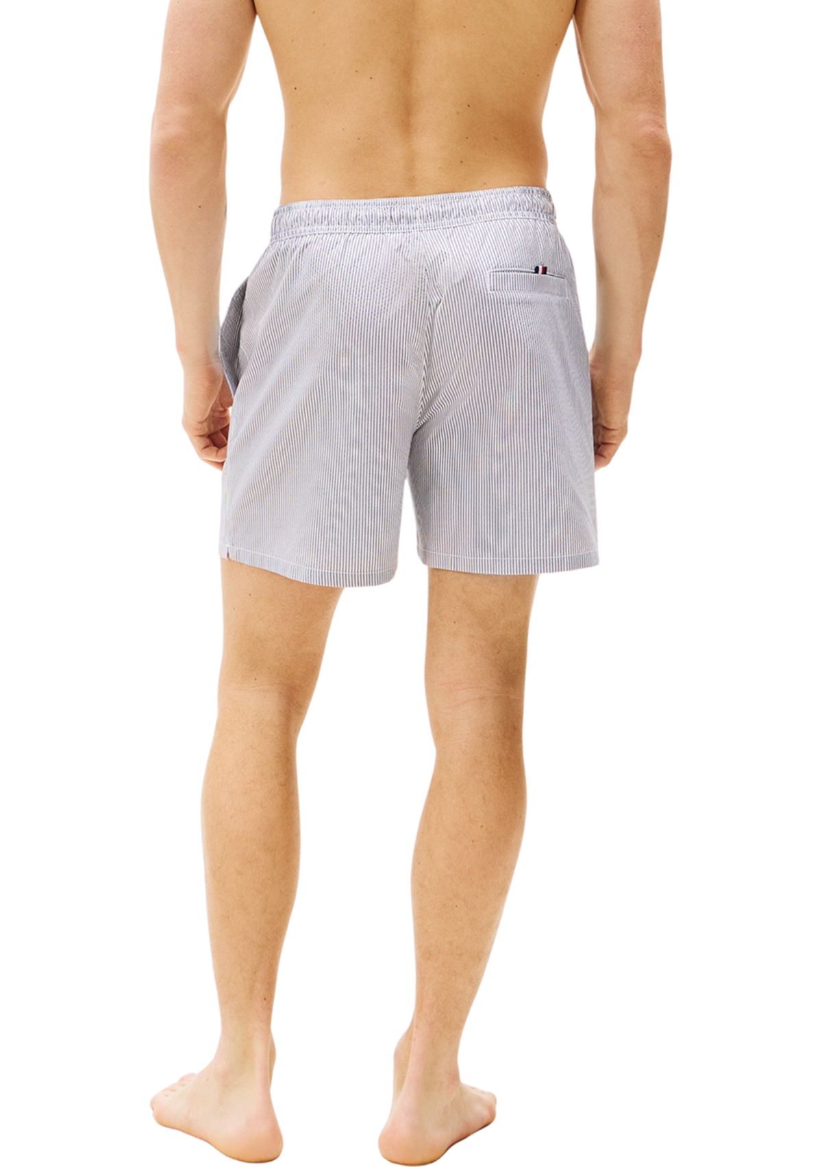 Medium Drawstring Striped Swim Trunks