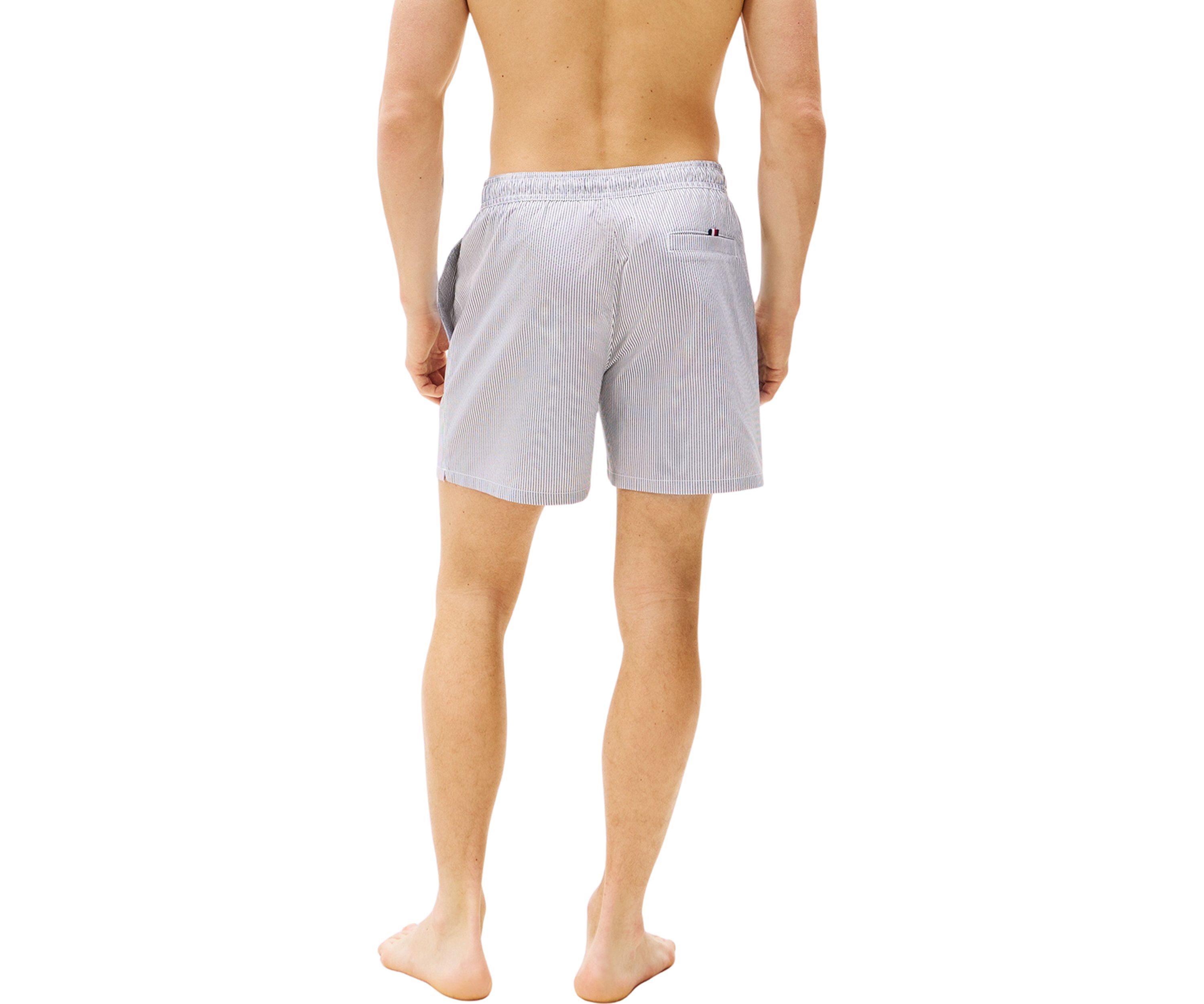 Medium Drawstring Striped Swim Trunks