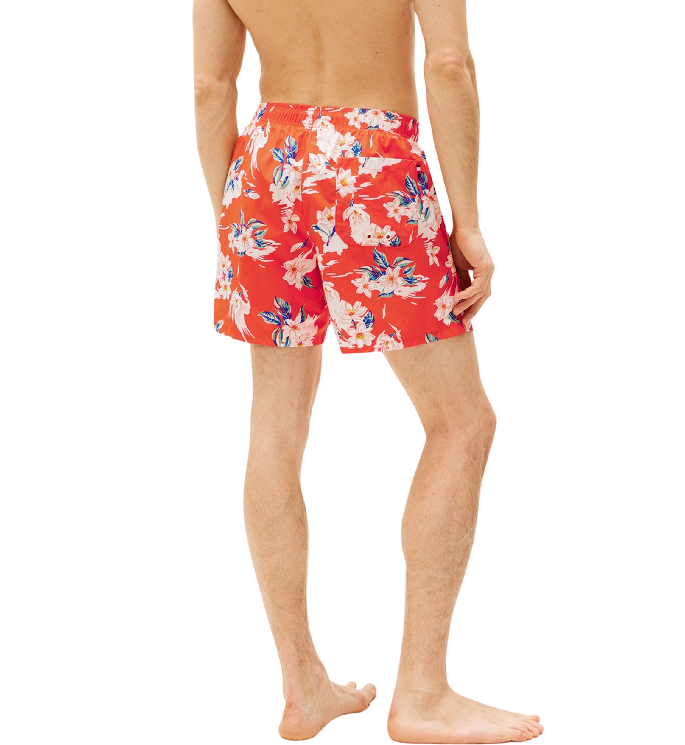 Tropical Print Swim Trunks
