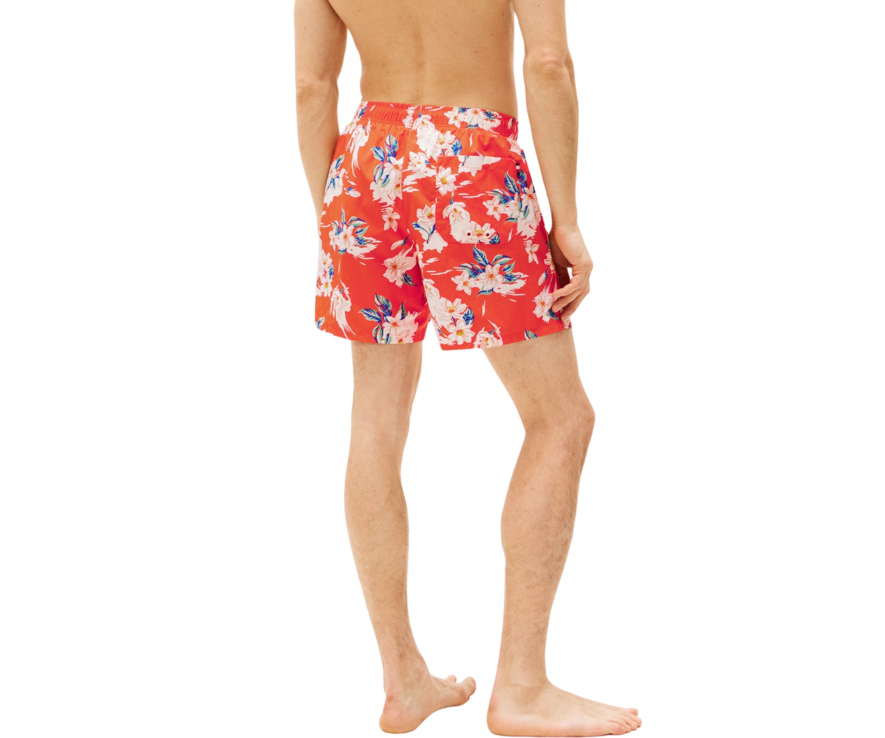 Tropical Print Swim Trunks