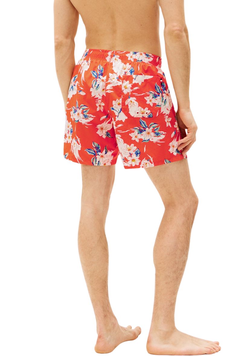 Tropical Print Swim Trunks
