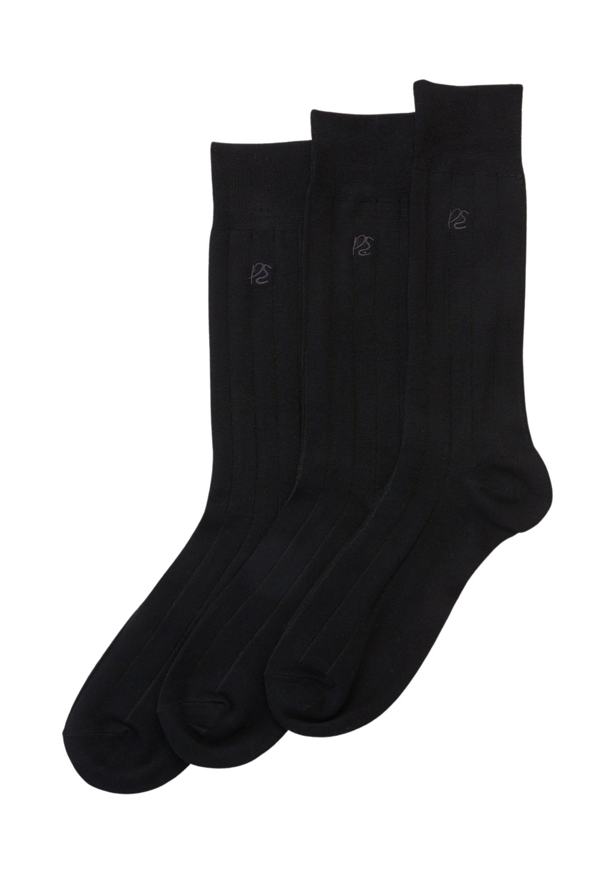 Solid 3-Pack of Crew Socks 