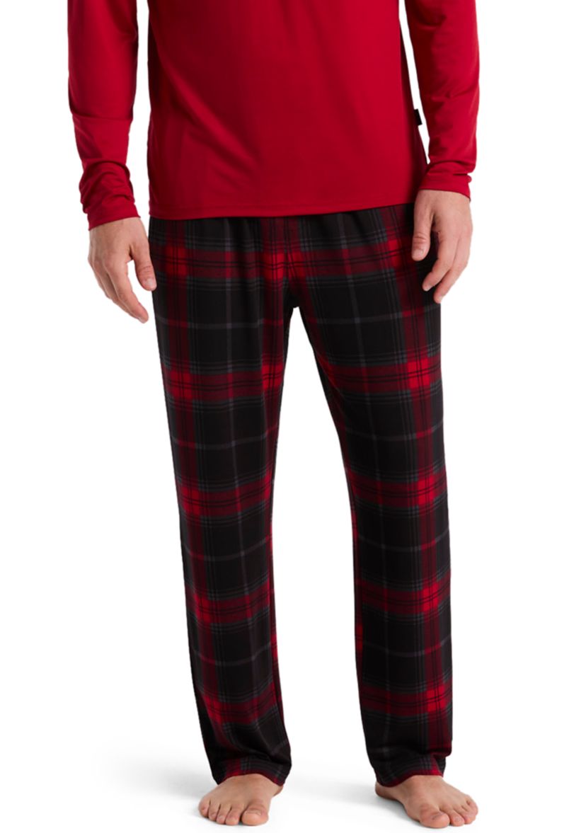 Mens Deluxe Touch Windowpant Plaid Pant