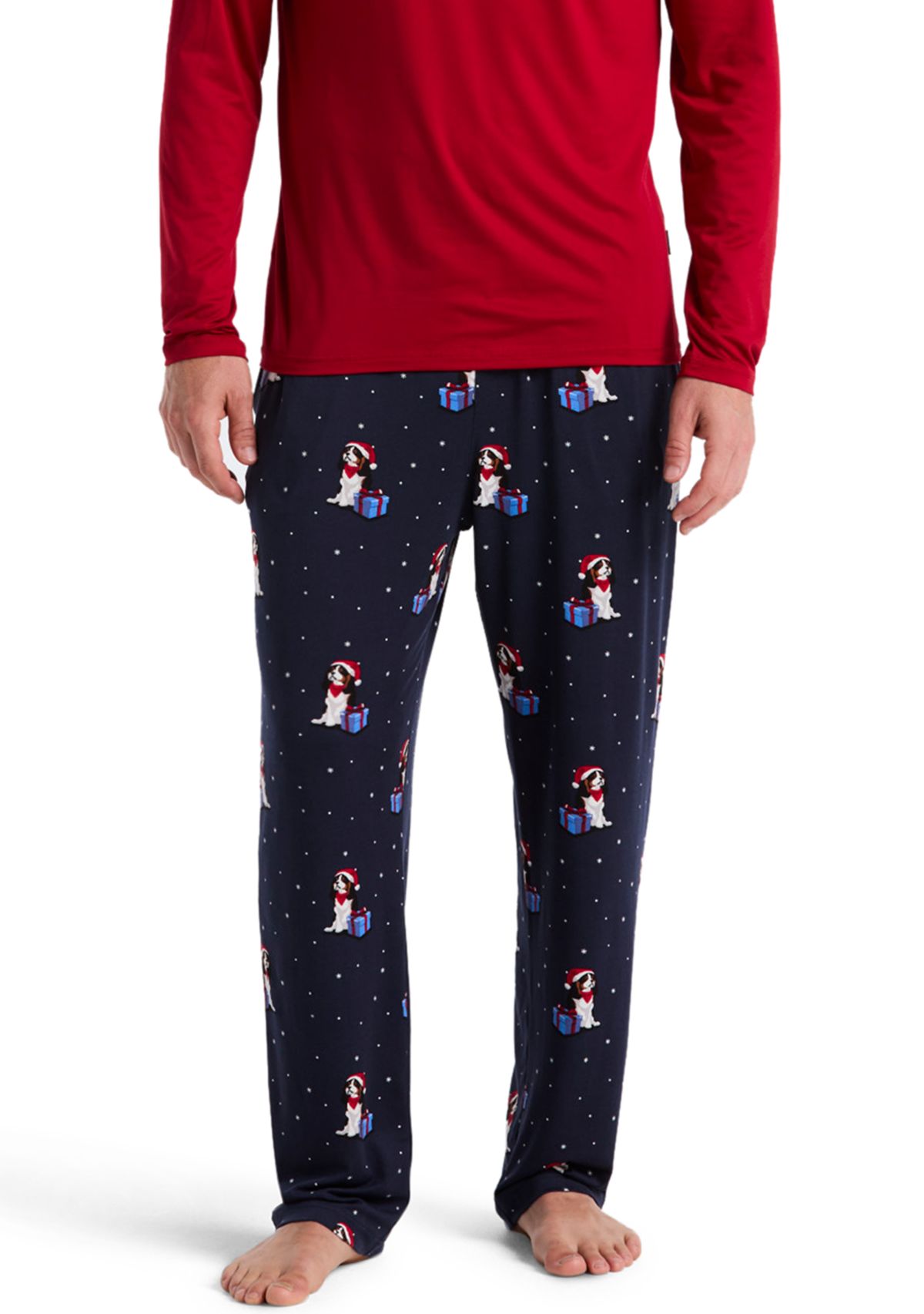 Mens King Charles Printed Deluxe Touch Pajama Pants