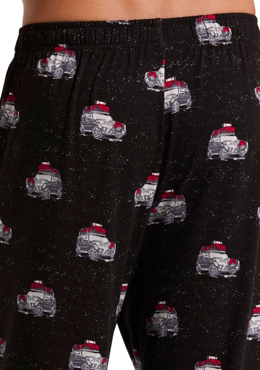  Mens Holiday Car Printed Deluxe Touch Pajama Pants 